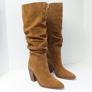 Vince Camuto Aprine Tall Slouch Boots, Golden Walnut, Women's 8.5 (Wide Calf)